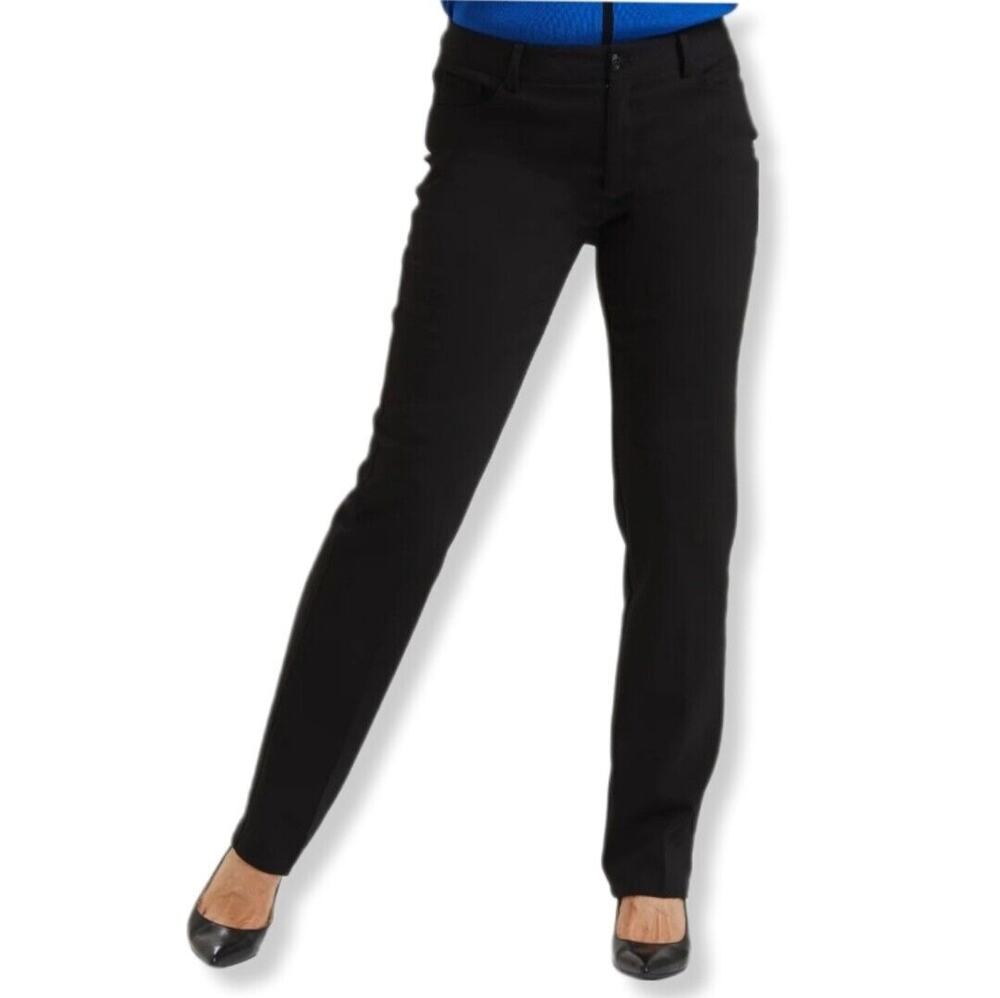 Women Peace Of Cloth Jean Pant 12 SHORT Cropped Black Stretch Classic USA NEW